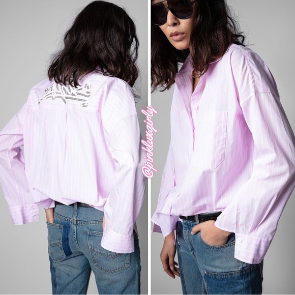 ZADIG & VOLTAIRE Tamara Shirt 💗 Size M - Picture 1 of 8